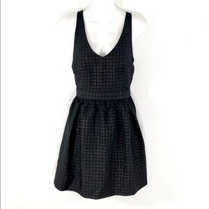 NWT UO Cooperative black gold houndstooth dress T6